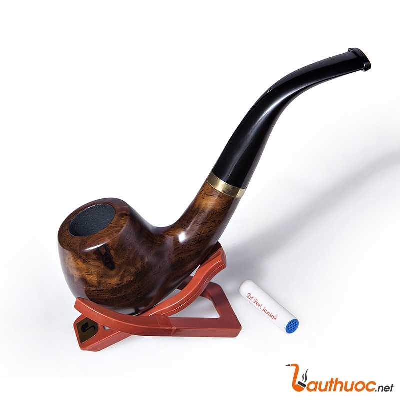 Tẩu hút thuốc làm thủ công bằng gỗ mun kiểu ống cong chính hãng ZOBO ZB-661YD (Màu nâu)