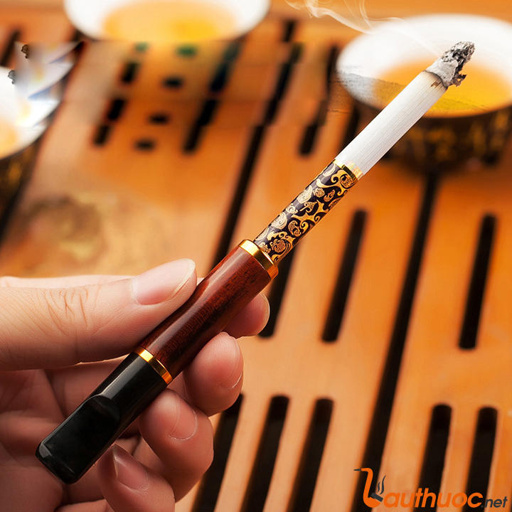 Tẩu lọc thuốc lá bằng gỗ đàn hương thật cao cấp chính hãng JOBON JB 2011 (Nâu) 