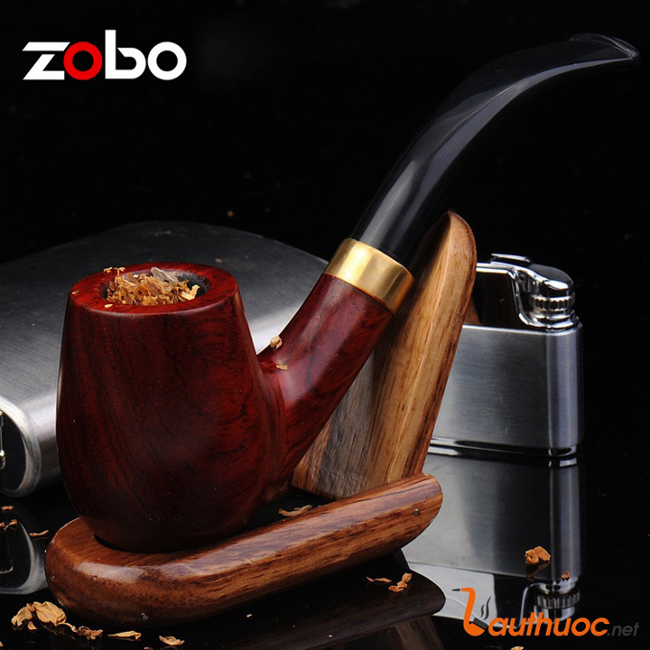 Tẩu hút thuốc bằng gỗ đàn hương đỏ cao cấp chính hãng ZOBO ZB-653YD