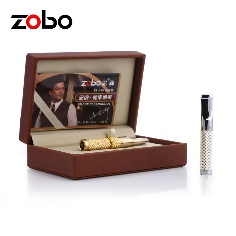 Đầu lọc thuốc lá chính hãng ZOBO bằng hợp kim cao cấp ZB-255 (Vàng)